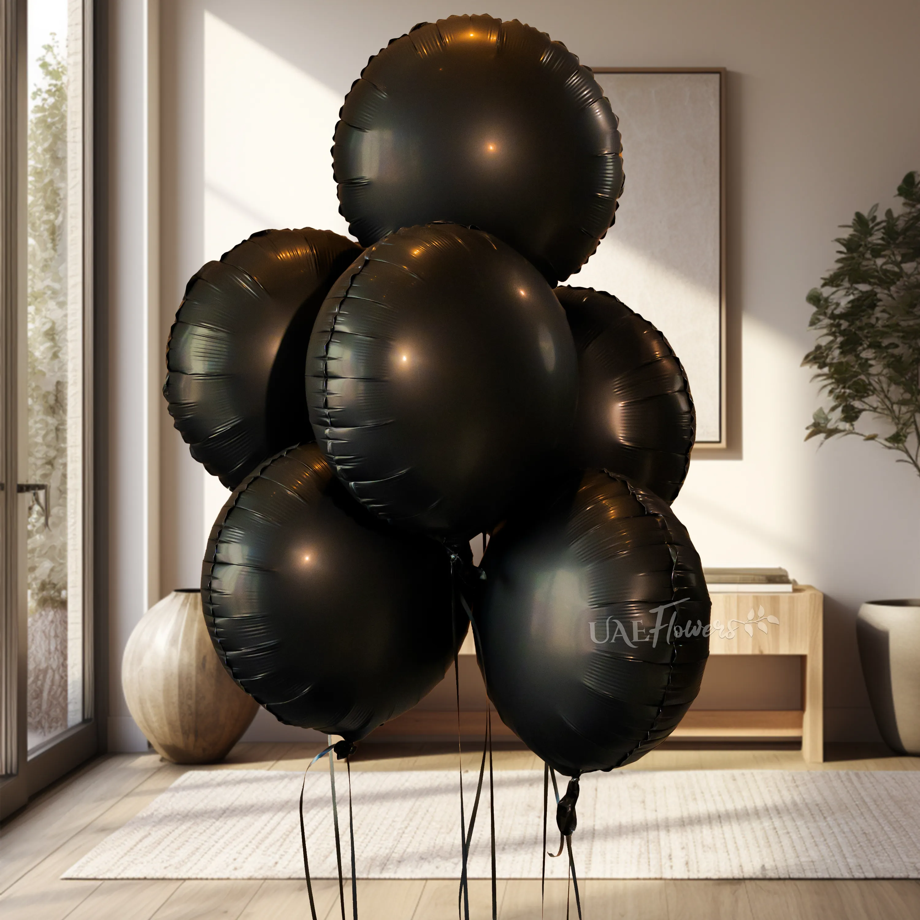 12 pieces of black latex balloons