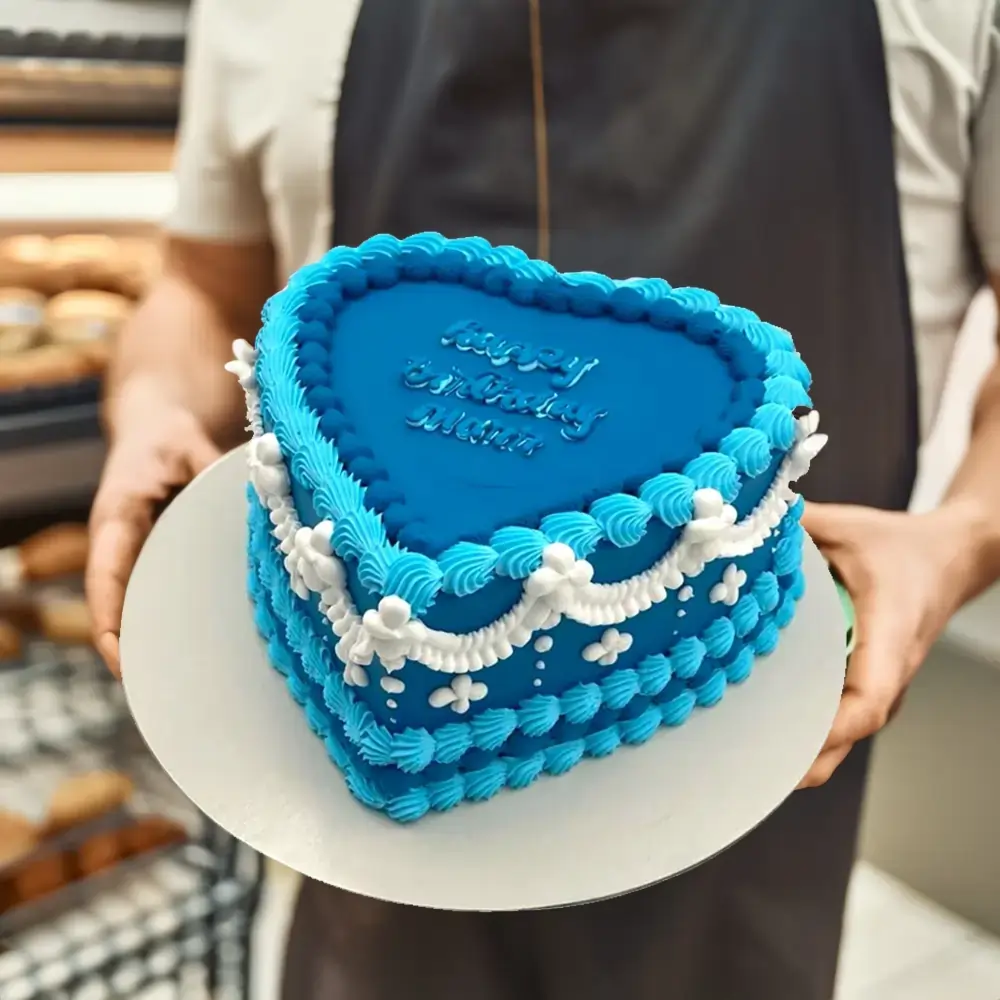 2kg heart-shaped vintage cake