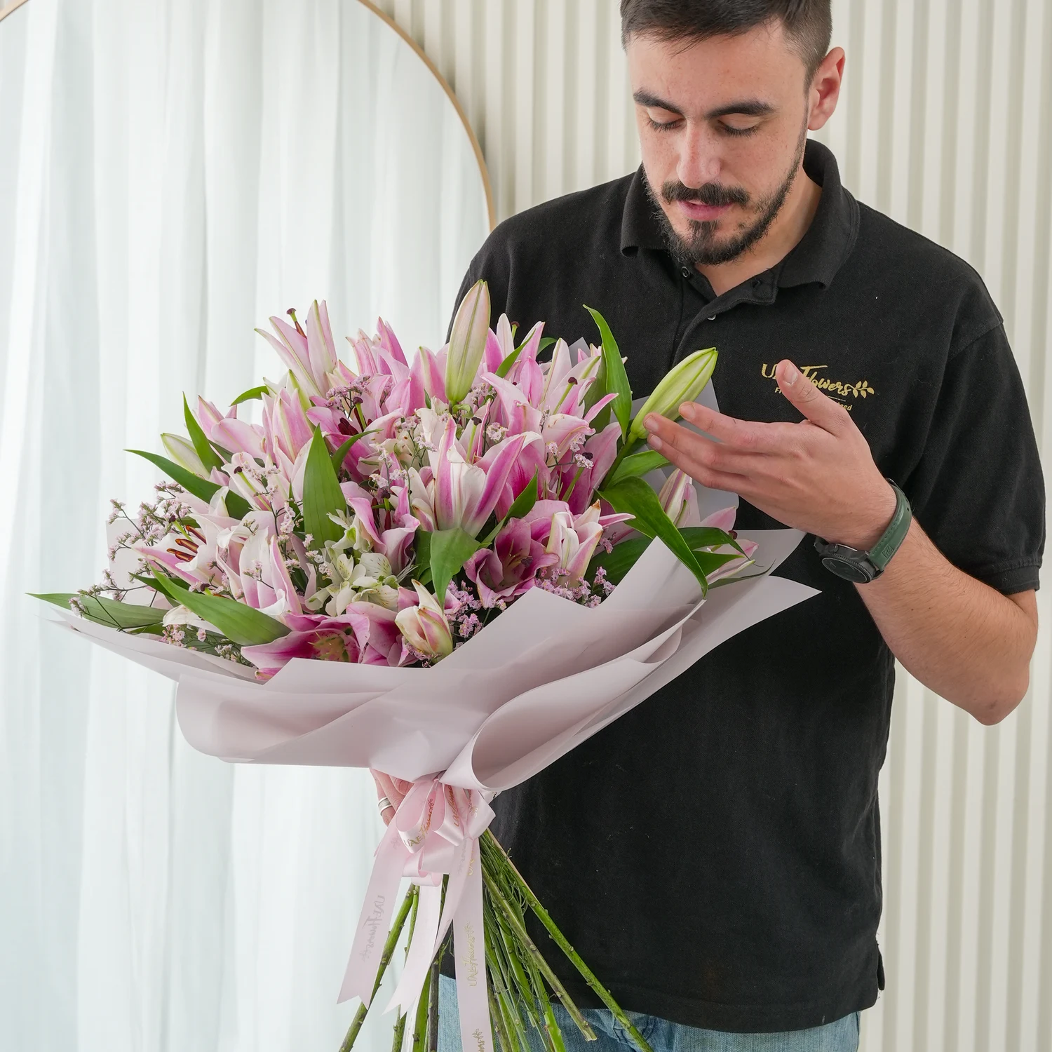 pink lilies