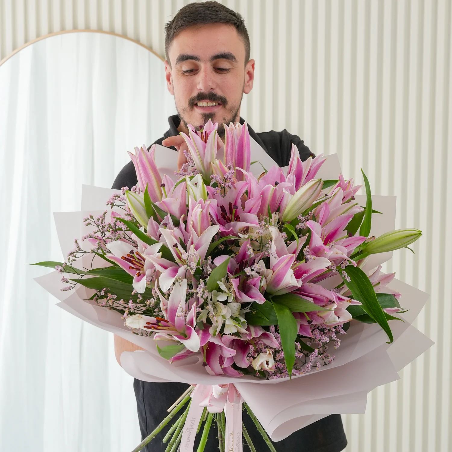 pink lilies