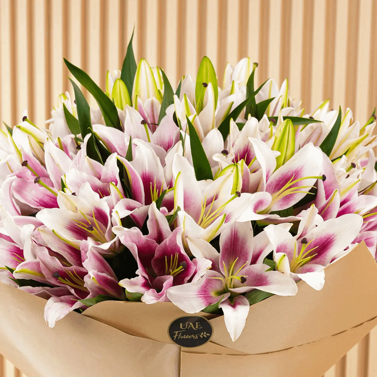 bouquet of 20 pink lilies
