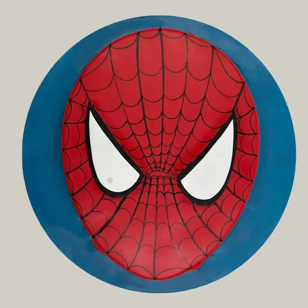 1.5 Kg Spiderman mask cake made with chocolate sponge and fresh cream